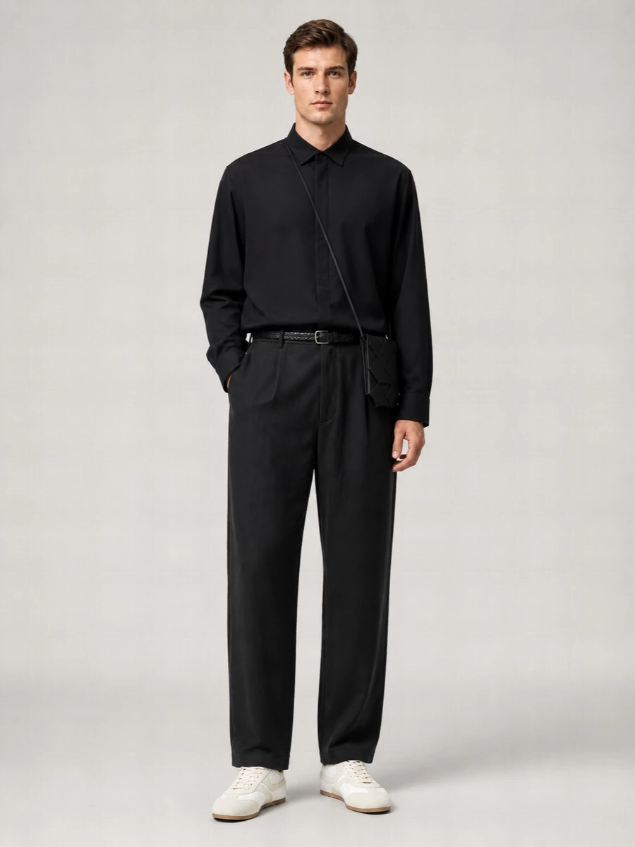 Dries Van Noten Satin Loose Fit Trousers