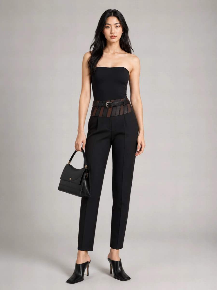 Alaïa Wool High-Rise Straight-Leg Trousers