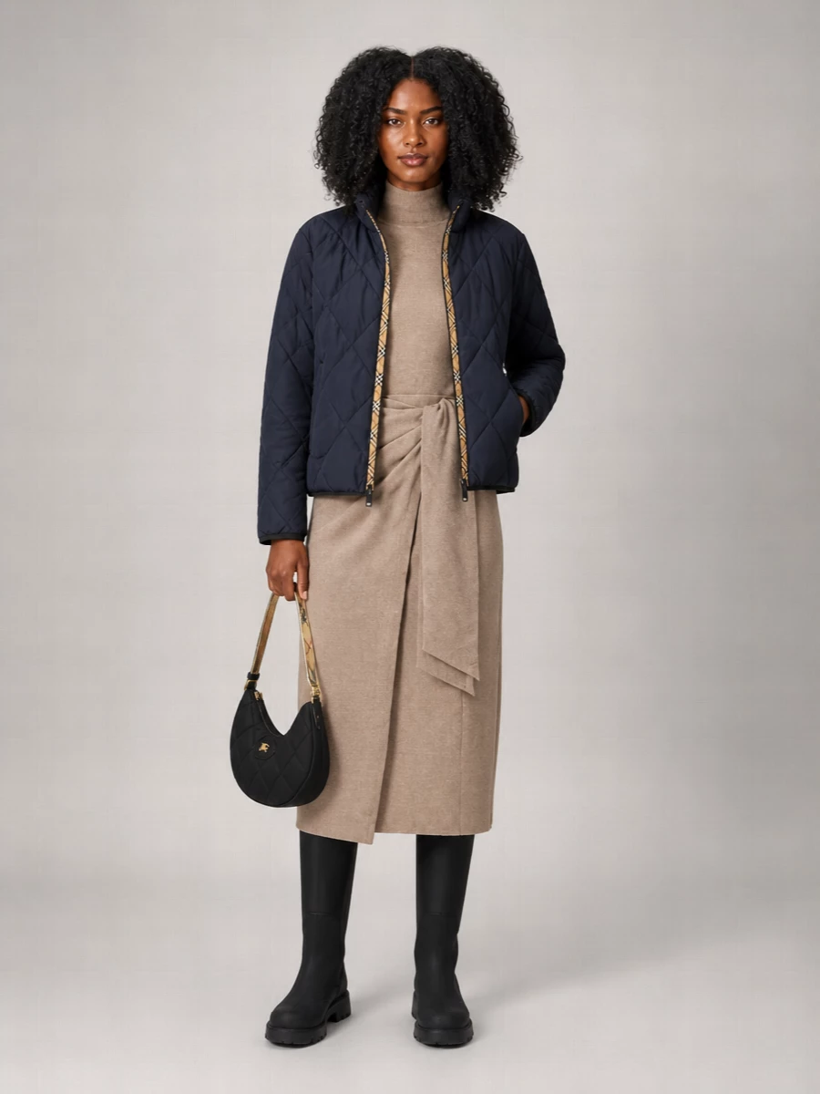 Burberry Quilted Nylon Parka Coat