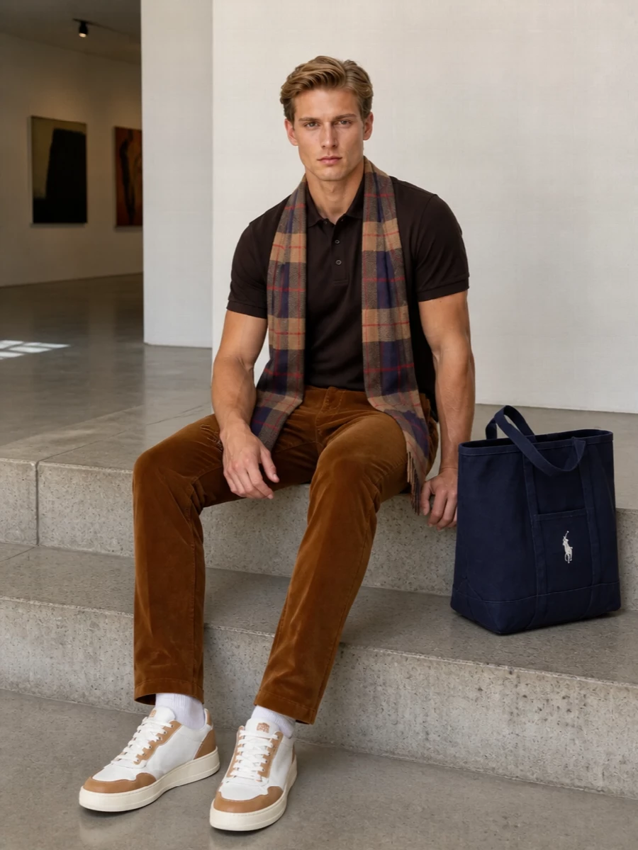 Fred perry polo polo ralph lauren corduroy outfit