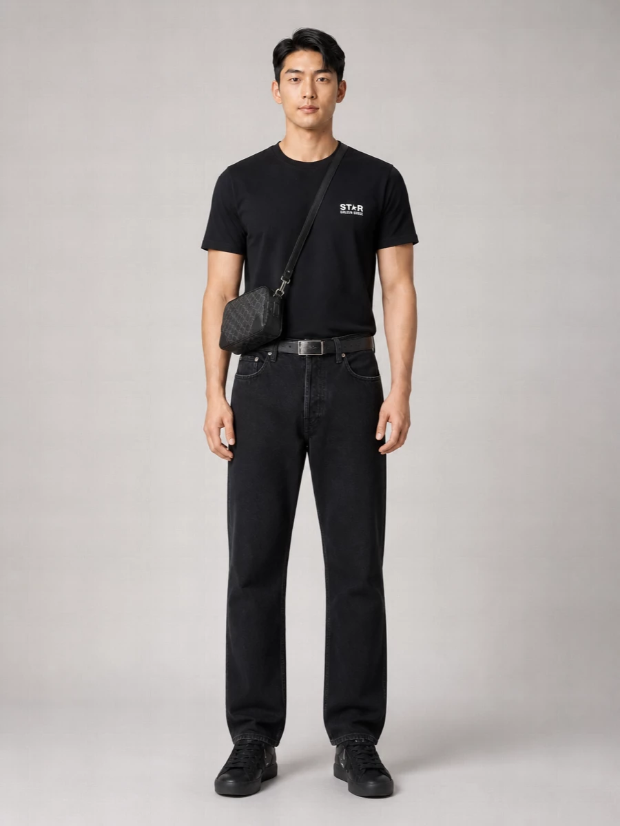 Golden Goose Cotton Logo Print T-Shirt