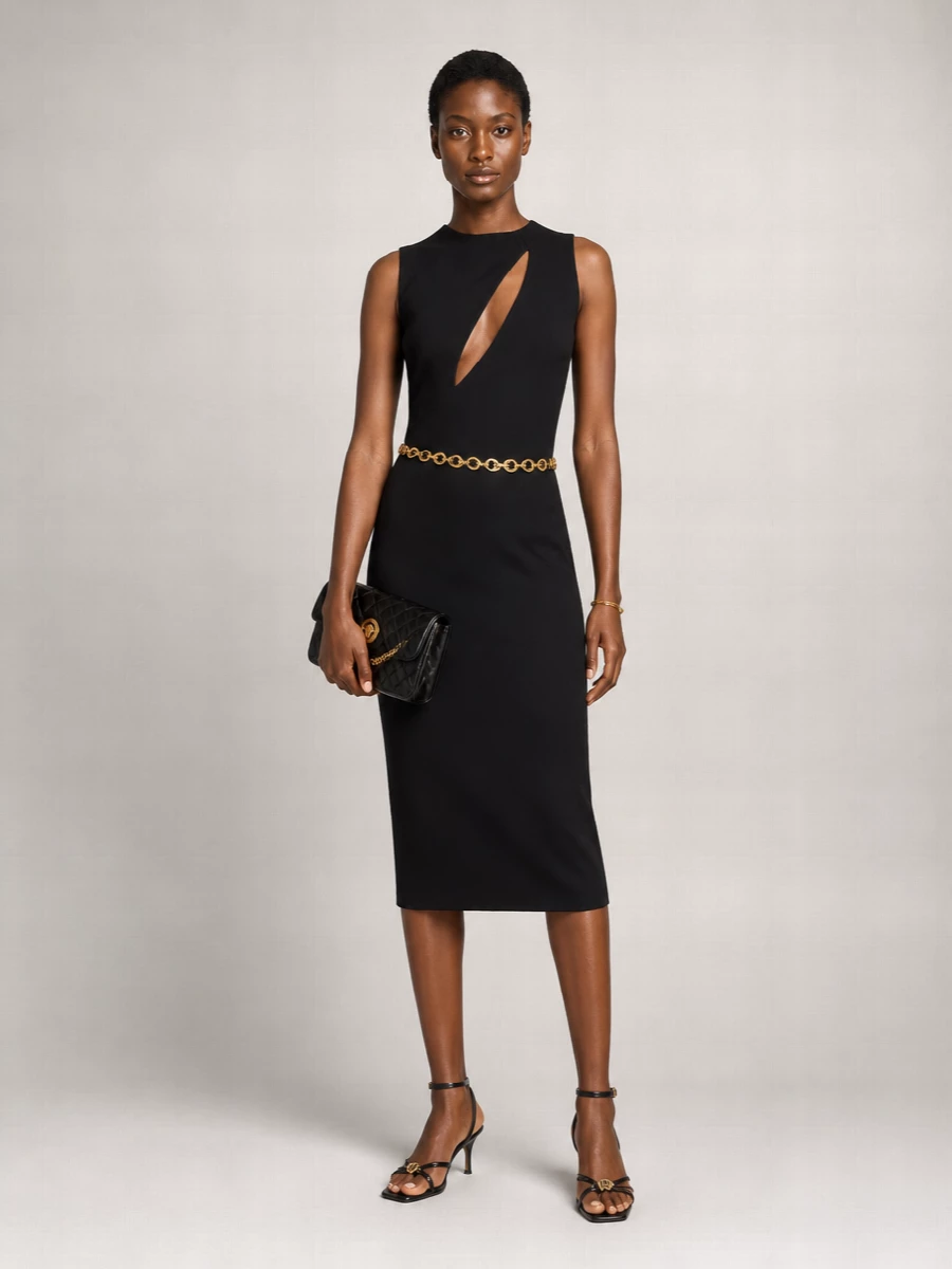 Versace Lamb Leather Strappy Sandals