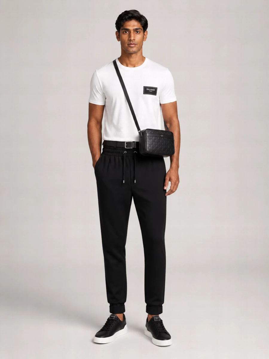 Balmain Slim-Fit Cotton Logo-Patch T-Shirt