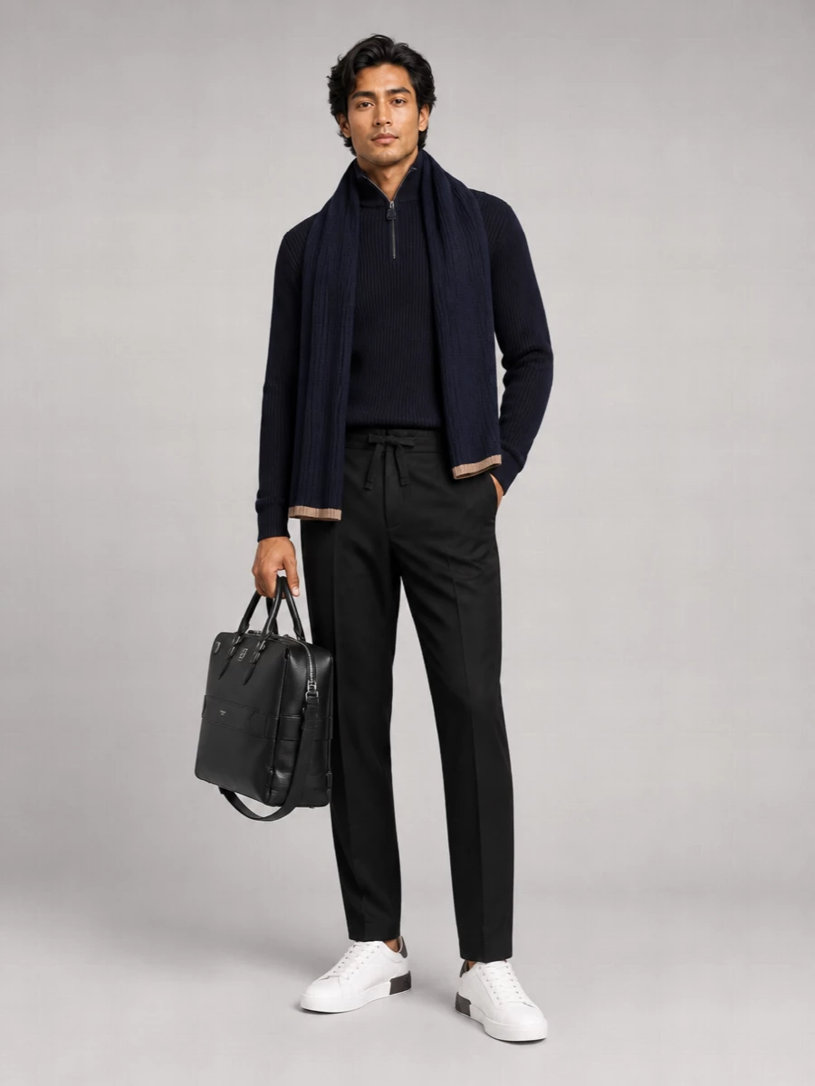 Dolce&Gabbana Wool Zip Neck Jumper