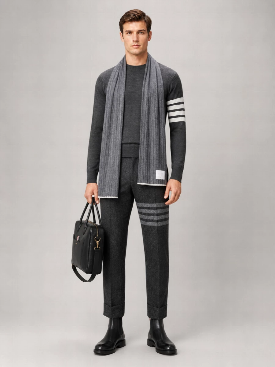 Thom Browne Wool Crewneck Sweater