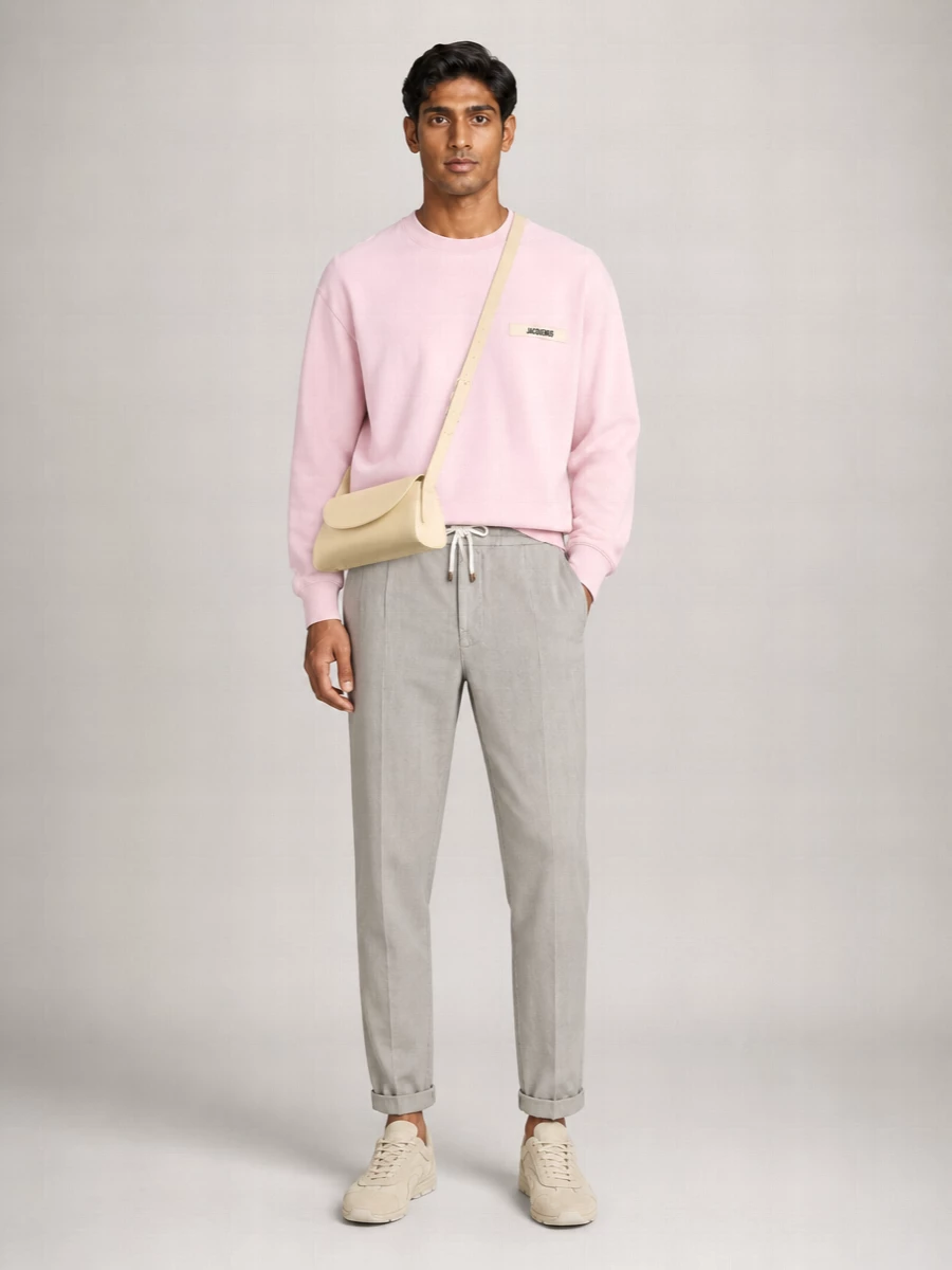 Prada Leather And Nylon Low-Top Sneakers
