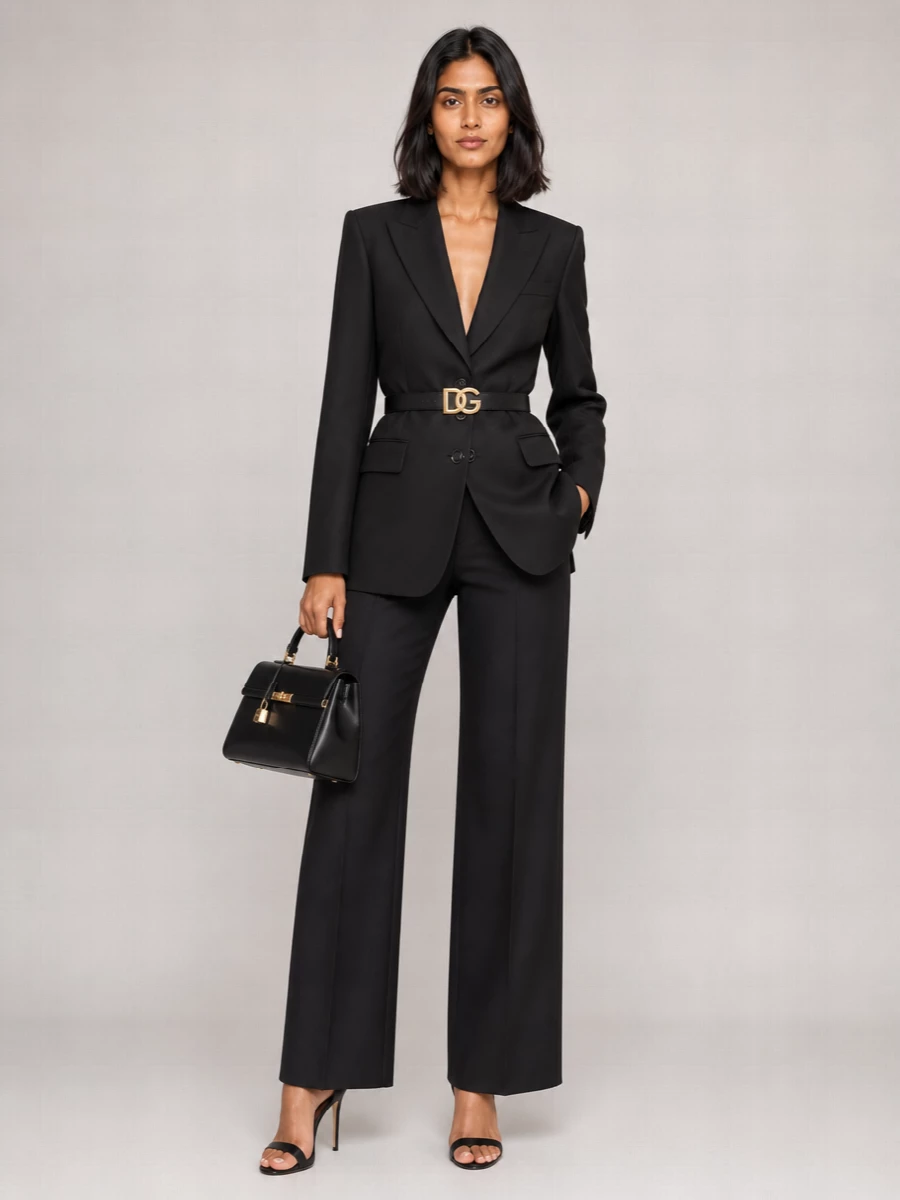 Dolce&Gabbana Virgin Wool Wide-Leg Trousers