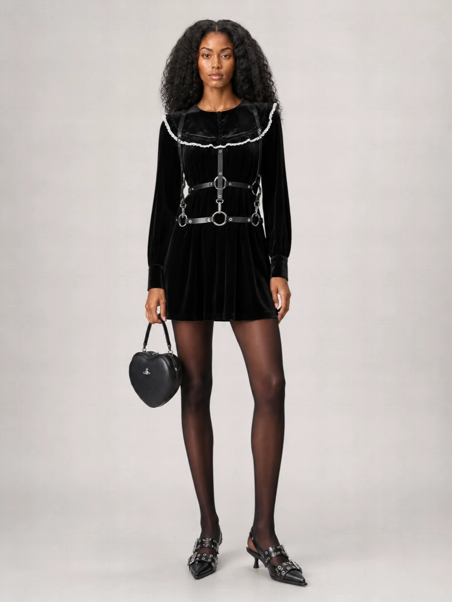 Ganni Velvet Mini Dress