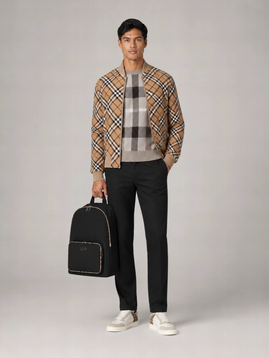 Burberry Checked Backpack