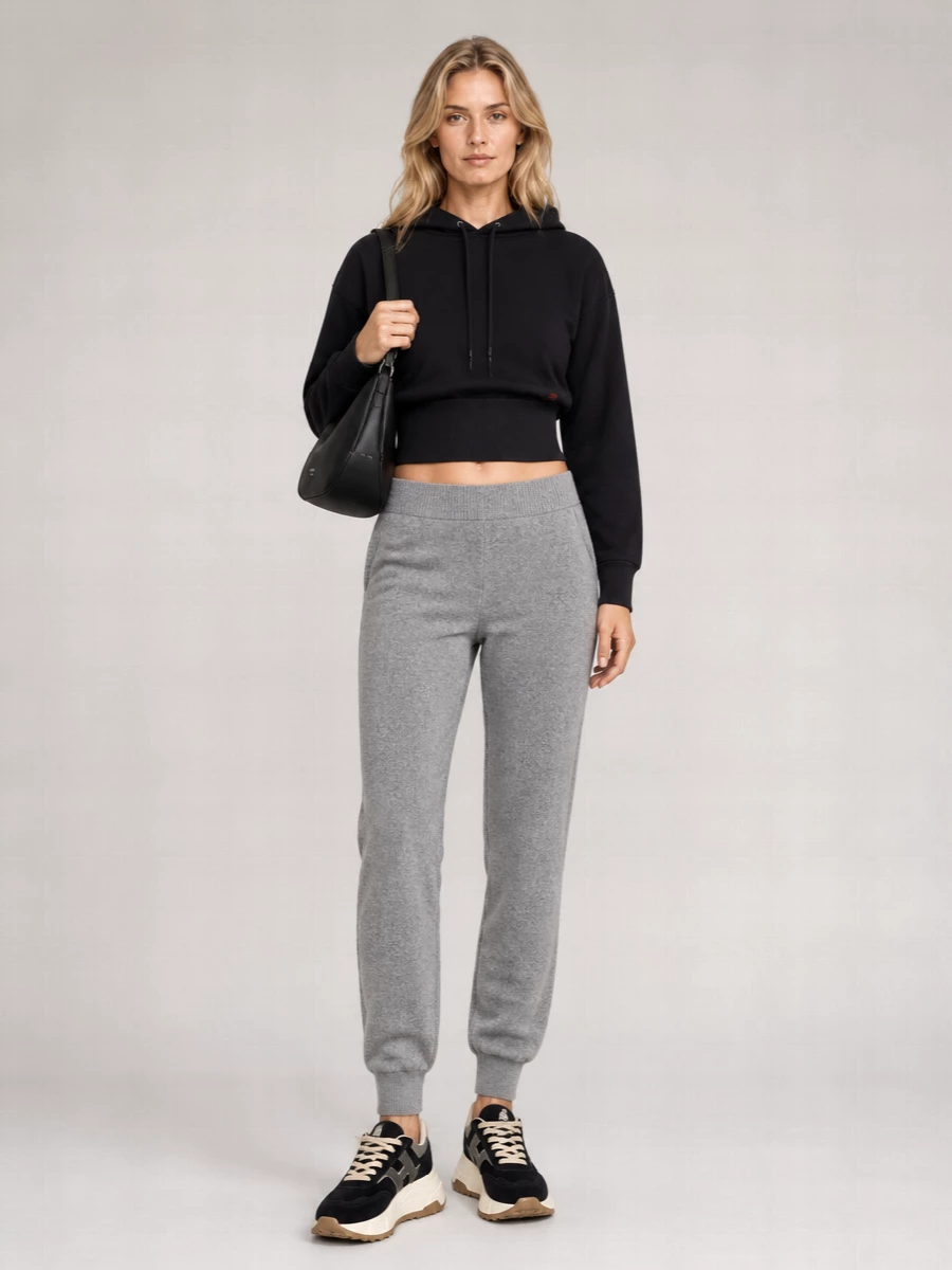 Celine Cropped Logo-Print Cotton Hoodie