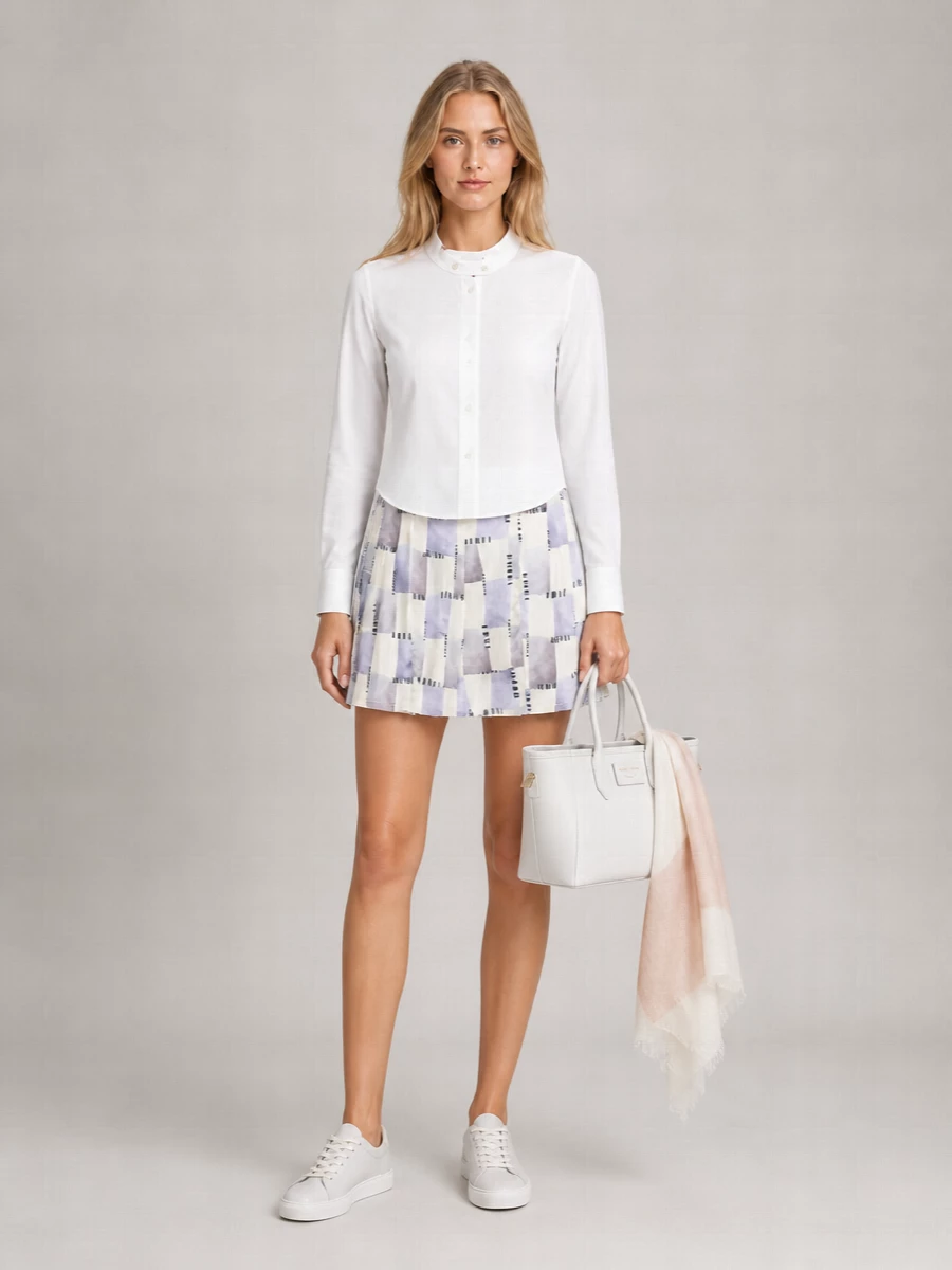 Emporio Armani Printed Pleated Shorts