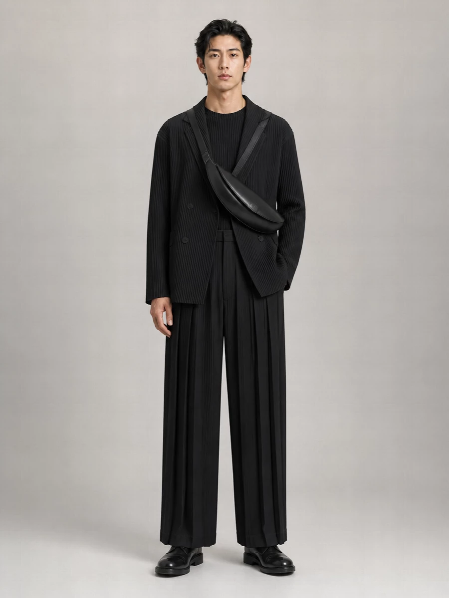 Homme Plisse Issey Miyake Double-Breasted Blazer