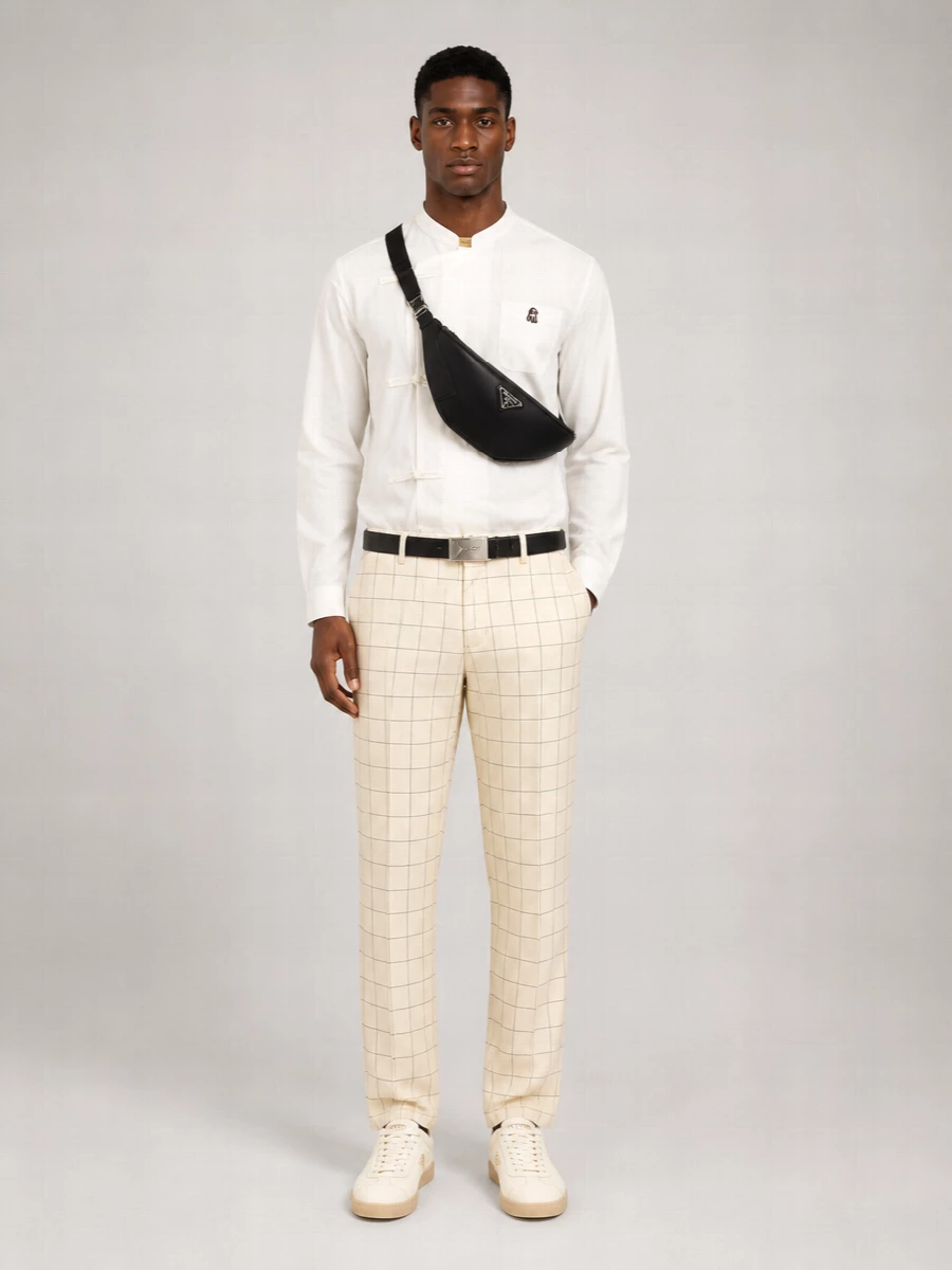 Undercover Trousers Checkered Elastic Waistband