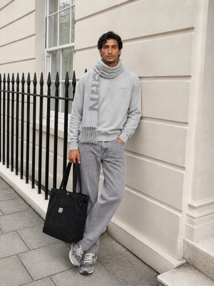 Carhartt wip grey sweatshirt new balance runners