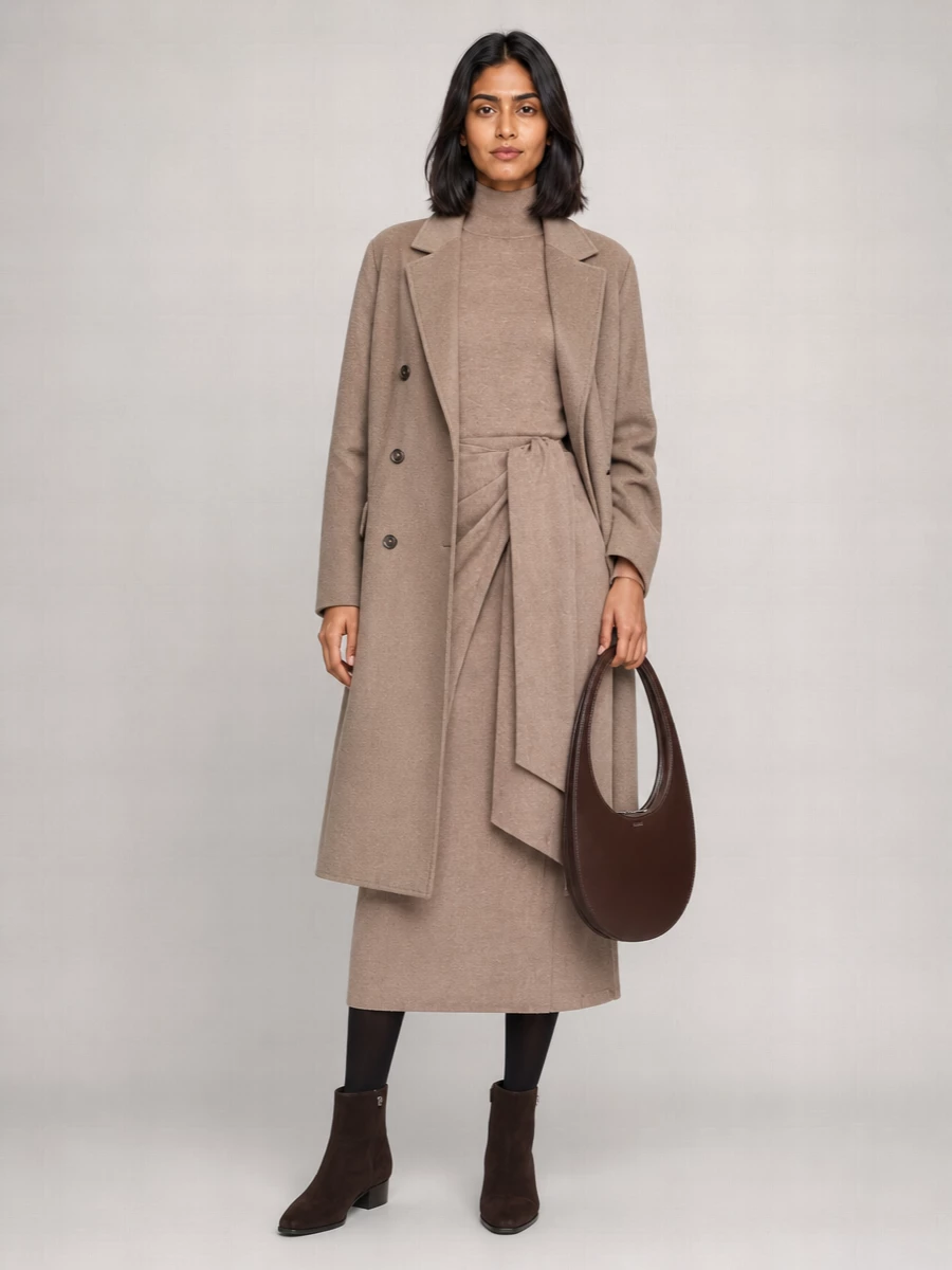 Circolo 1901 cashmere-blend single-breasted coat