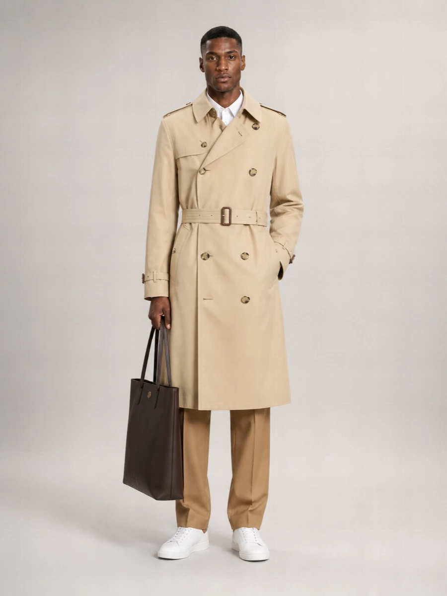 Burberry Cotton Double-Breasted Trench Coat