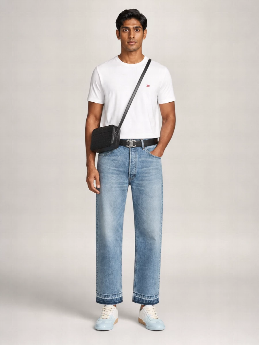 Celine Cotton Low-Rise Loose-Fit Jeans