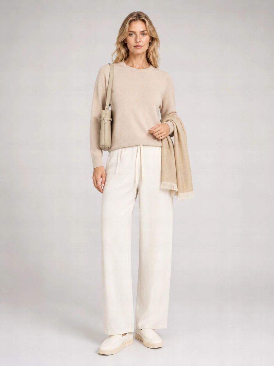 S Max Mara Cashmere-Blend Crewneck Sweater