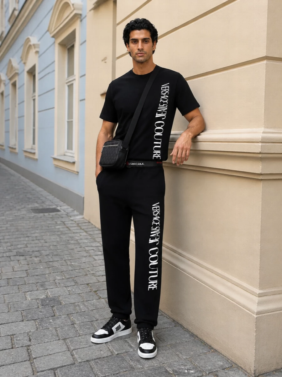 Versace jeans couture black logo streetwear