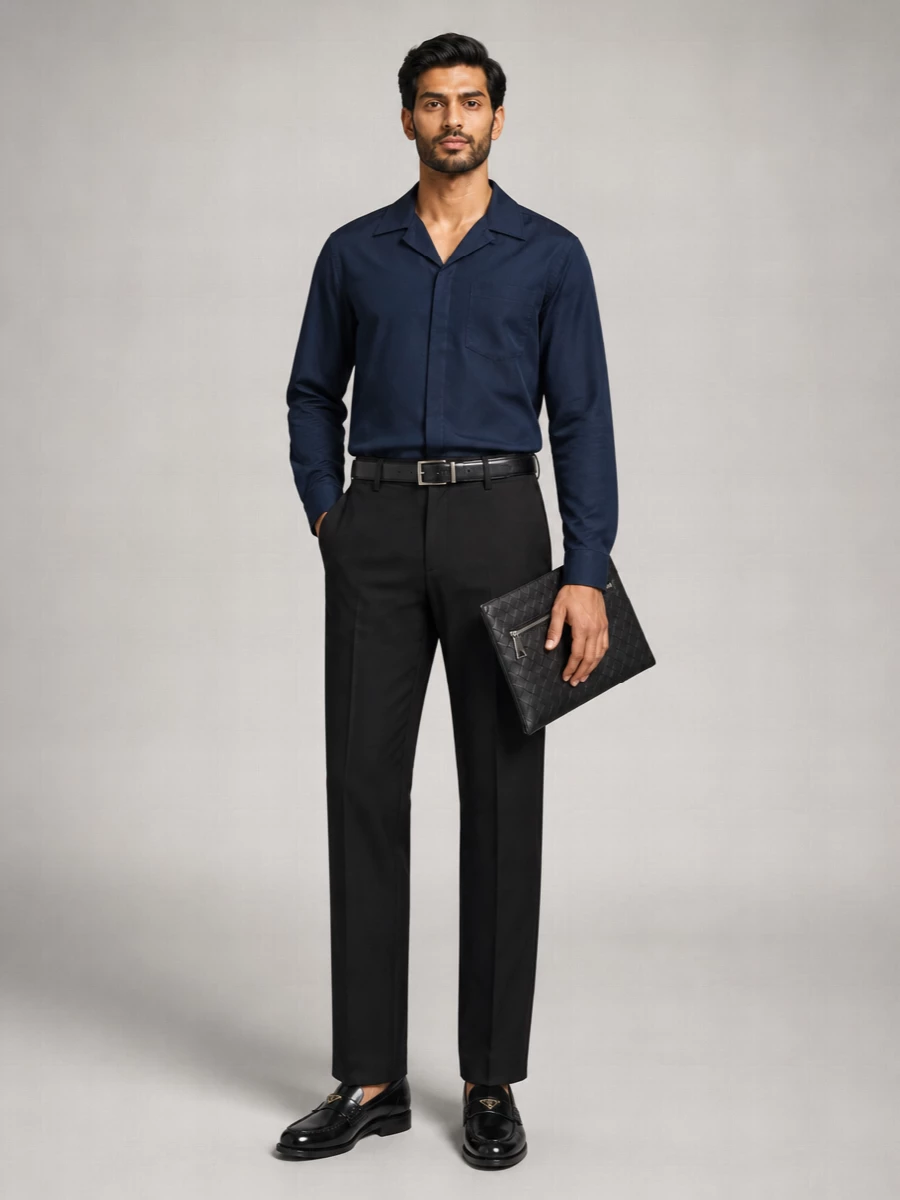 Casablanca Silk Blend Straight-Leg Trousers