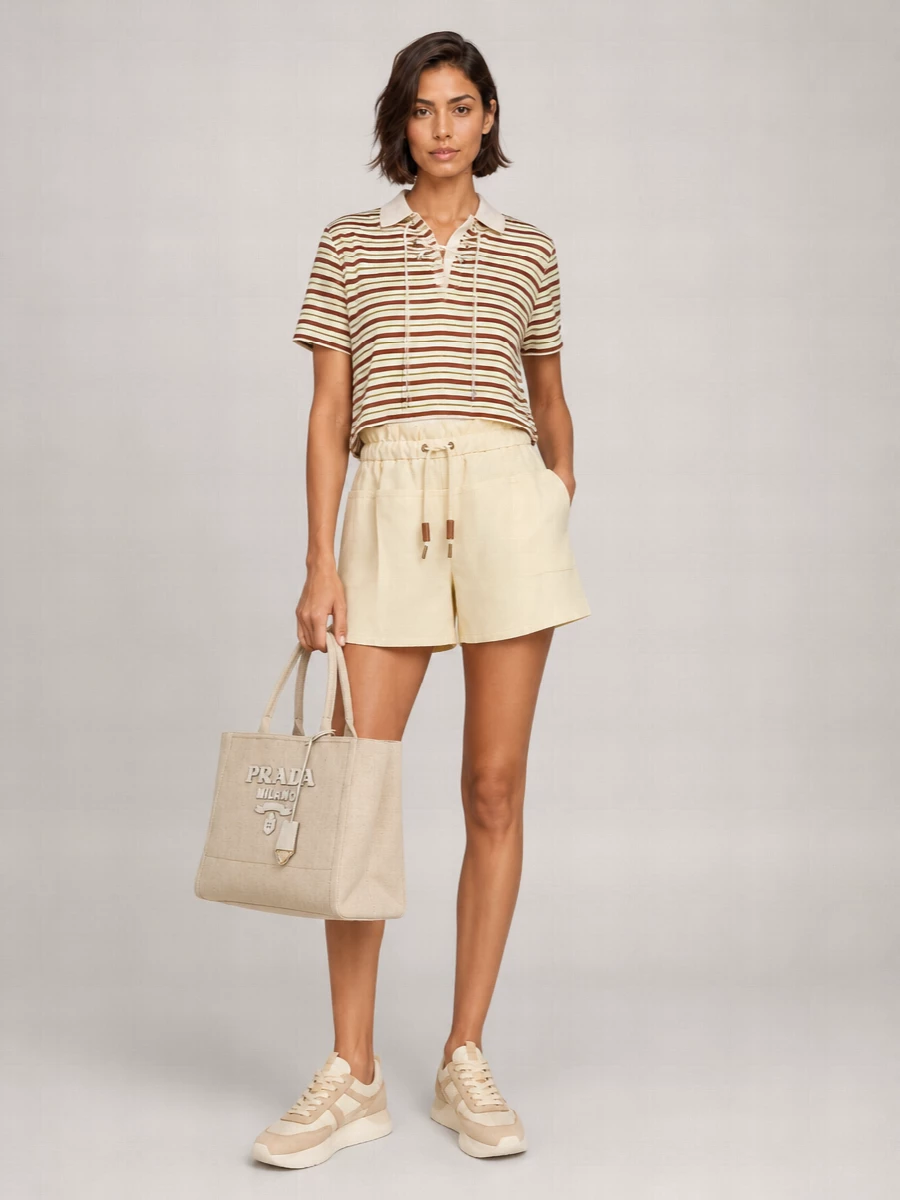 Moncler Striped Cotton Polo Shirt