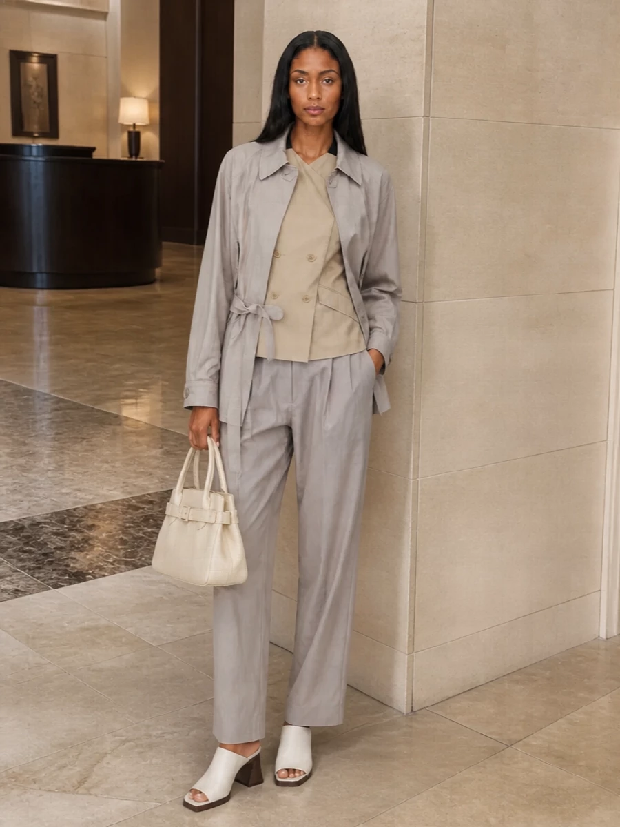 Max mara halter top tailored trousers outfit