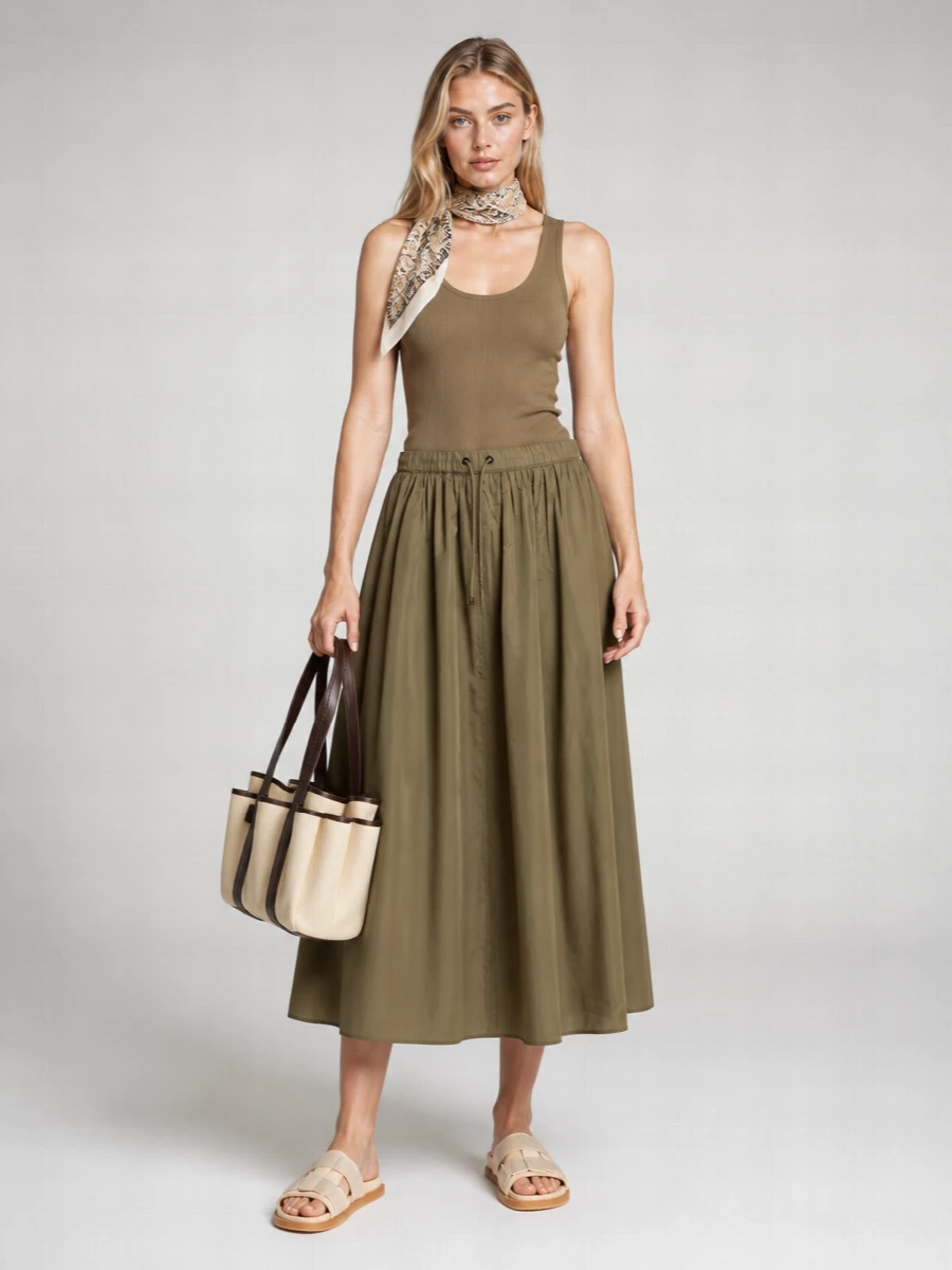 Max Mara Silk A-Line Skirt