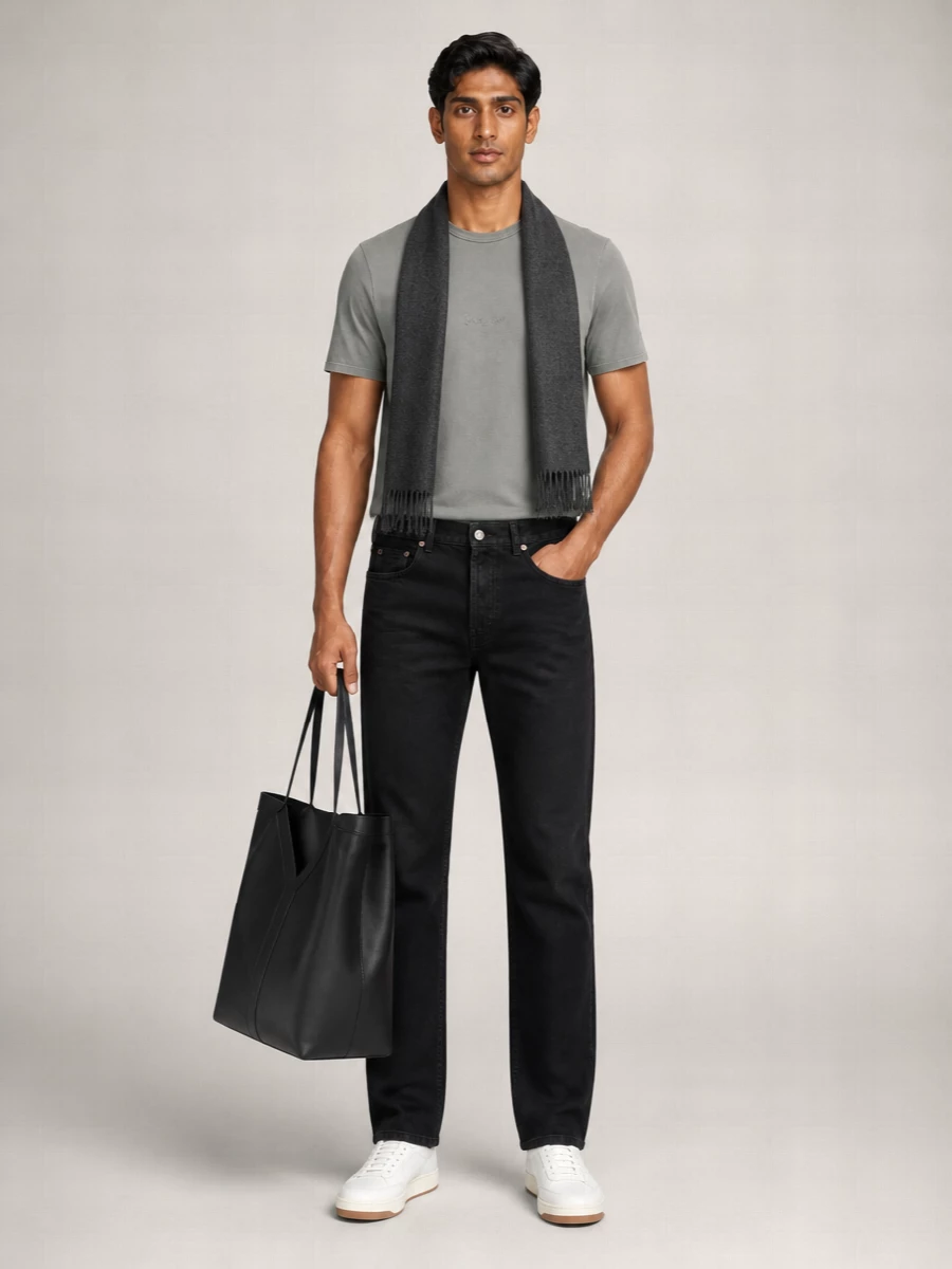 Saint Laurent Leather Maxi Tote Bag