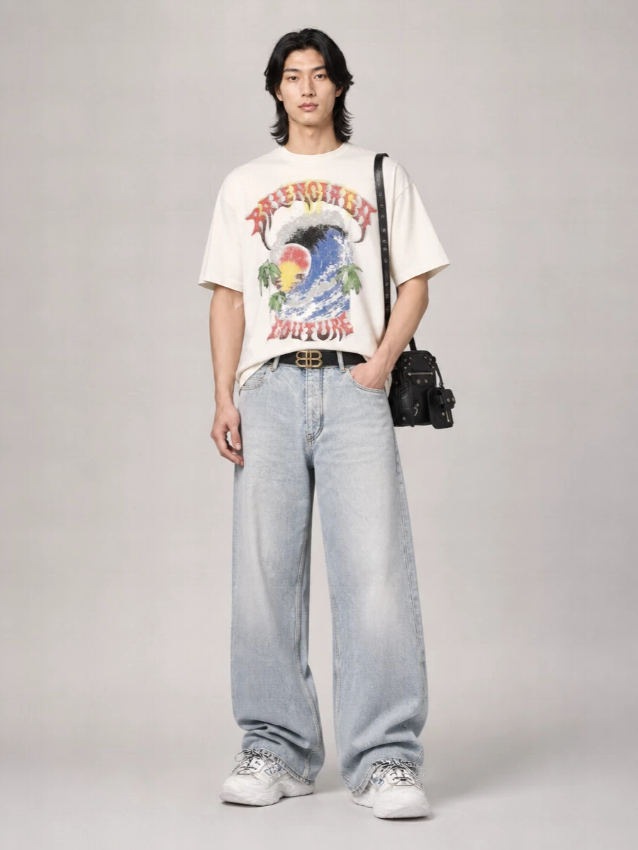 Balenciaga Leather Hamptons Low-Top Sneakers