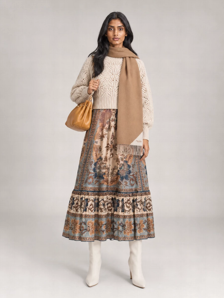 Zimmermann Wool Cable-Knit Turtleneck Sweatshirt