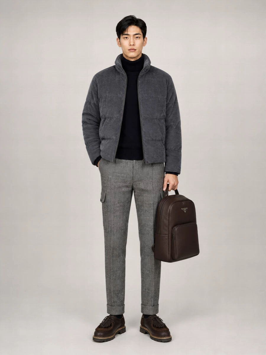 Paul & Shark Cashmere Down Puffer Jacket