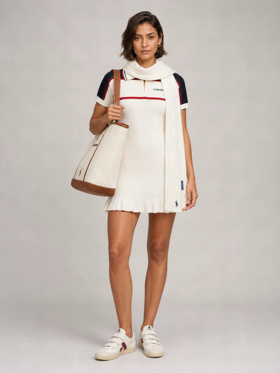 Casablanca Viscose Blend Polo Mini Dress