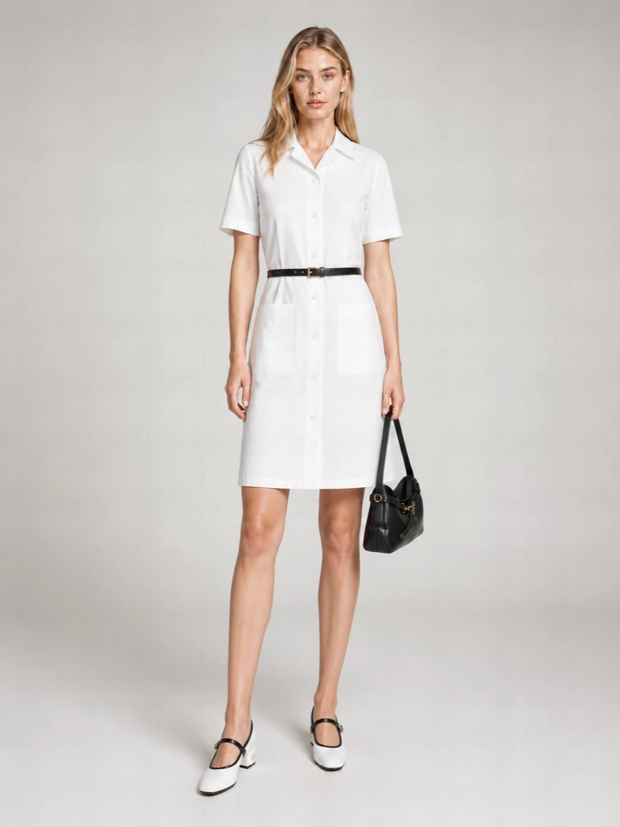 Miu Miu Cotton Poplin Shirt Dress