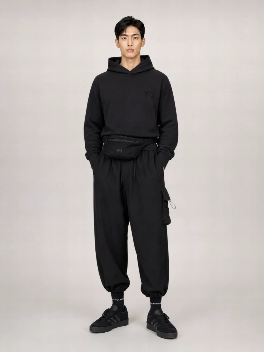Y-3 Leather Gazelle Low-Top Sneakers