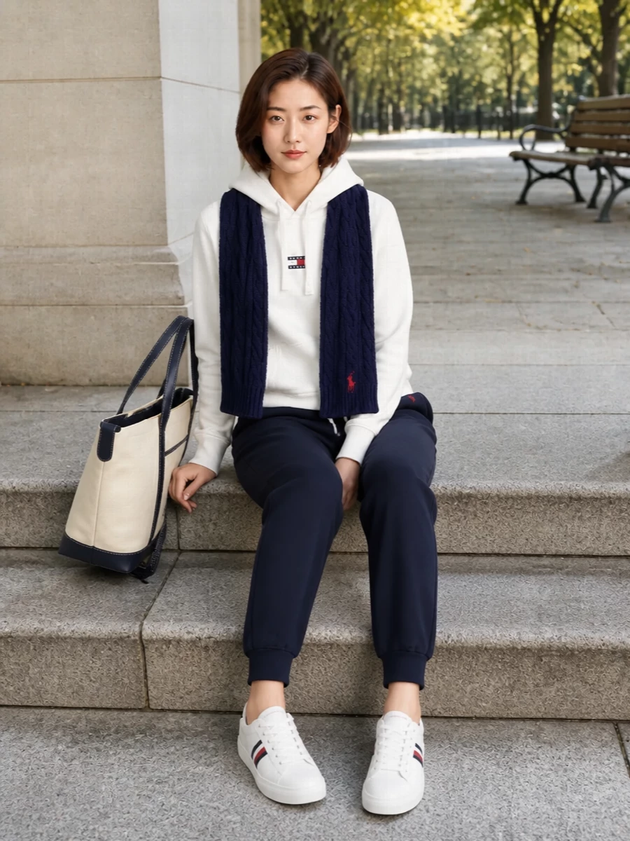 Tommy hoodie polo ralph lauren joggers outfit