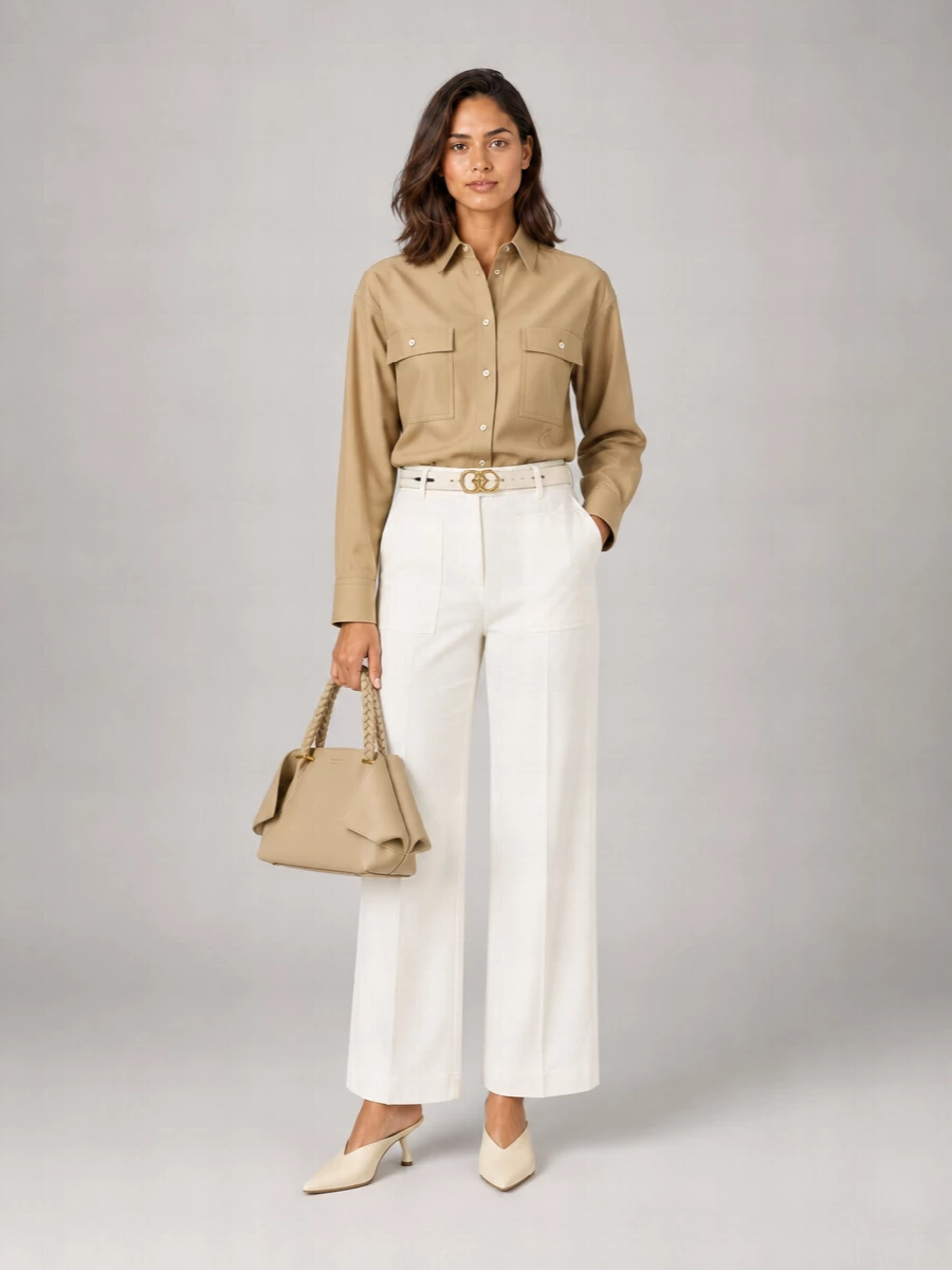Ferragamo Paneled Shirt