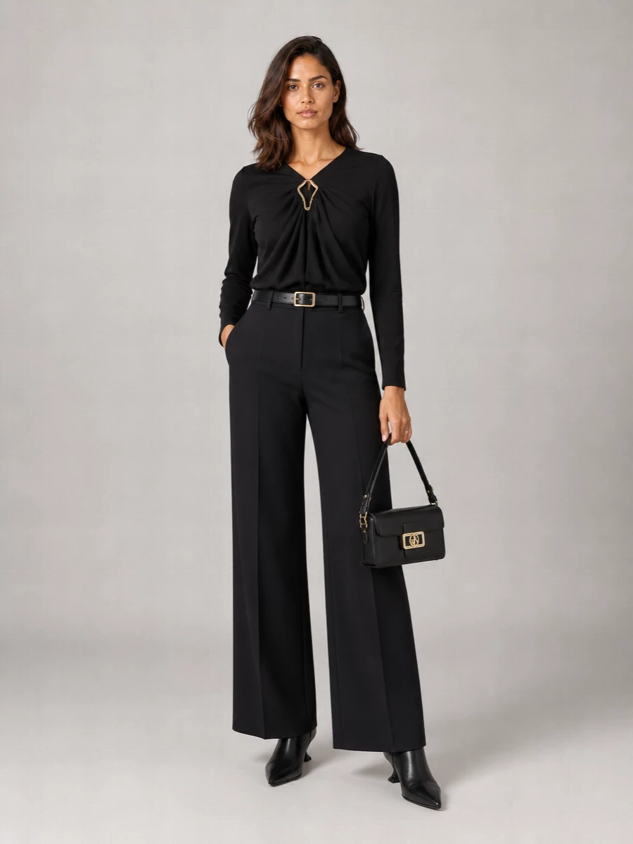 Lanvin Wool Flared Tailored Trousers