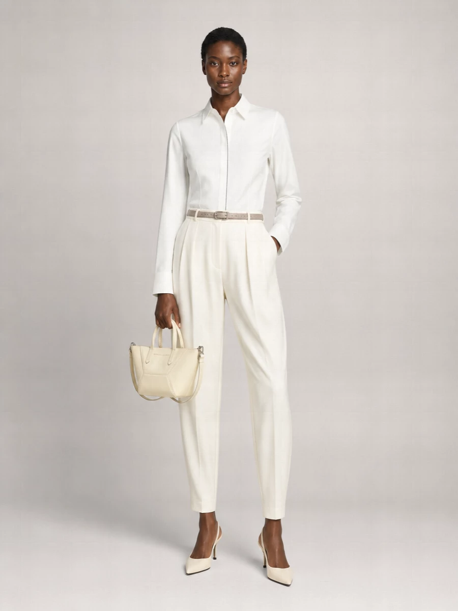 Brunello Cucinelli Cotton Blend Shirt With Embellished Trim