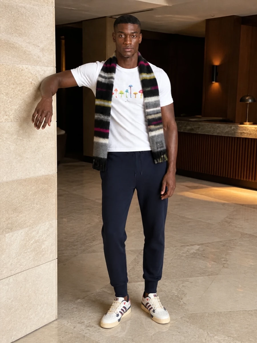 Paul smith mushroom tee navy joggers sneakers