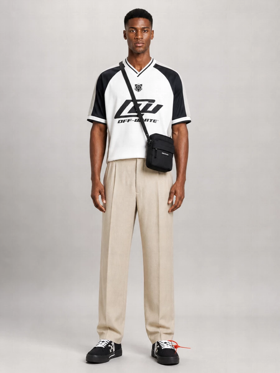 Off-White Canvas Low-Top Sneakers