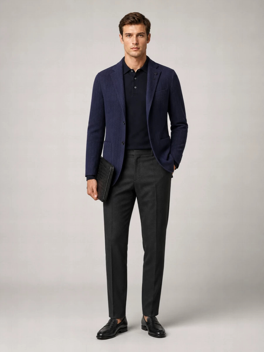 Lardini Wool Cashmere Single-Breasted Jacket