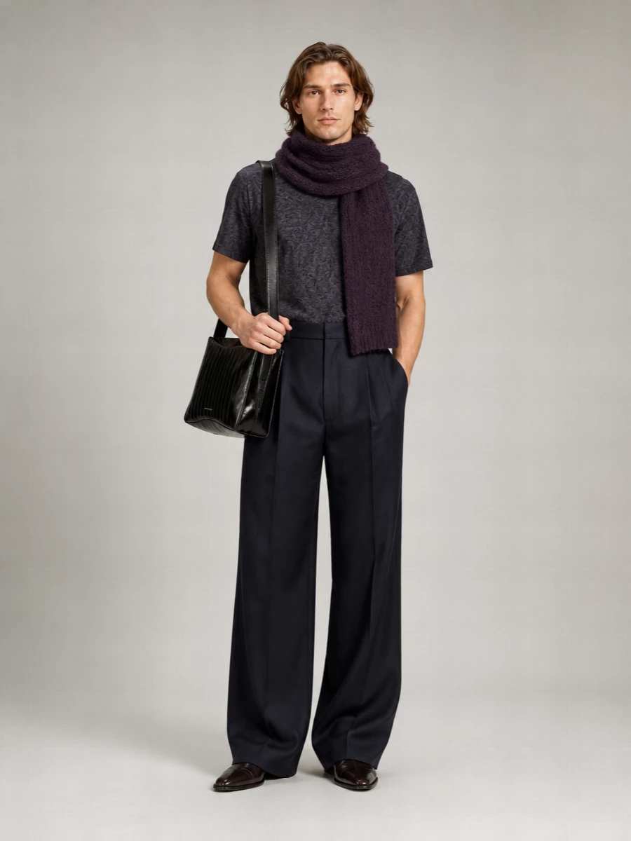 Dries Van Noten Ribbed Wool Scarf