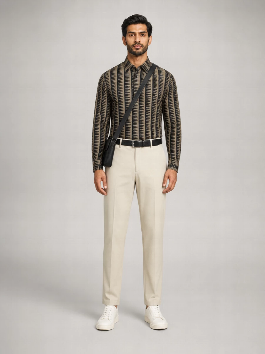 Emporio Armani Printed Long-Sleeve Shirt