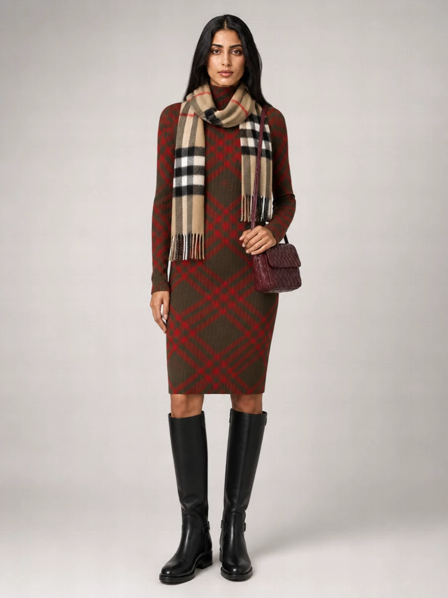 Burberry Slim-Fit Embroidered Midi Dress