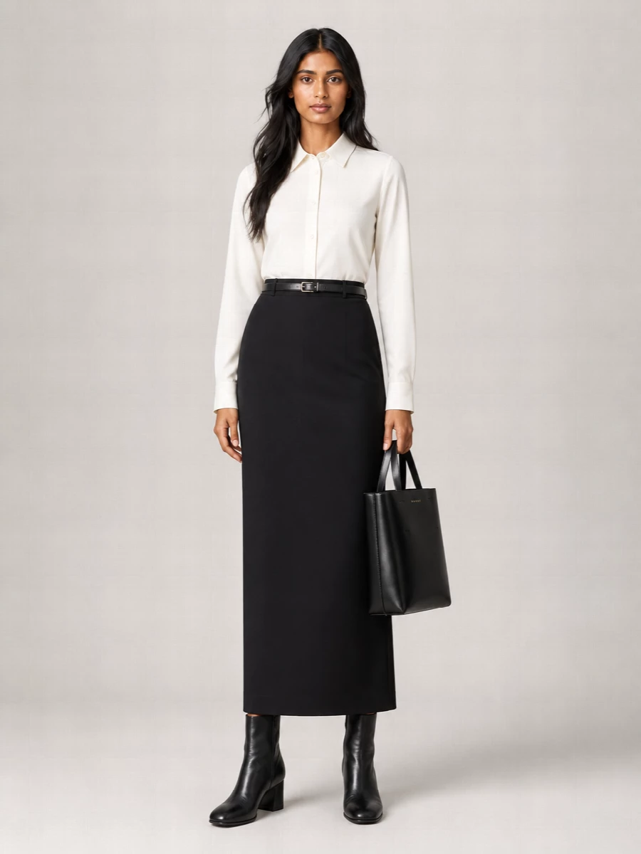 Max Mara Viscose Flared Maxi Skirt
