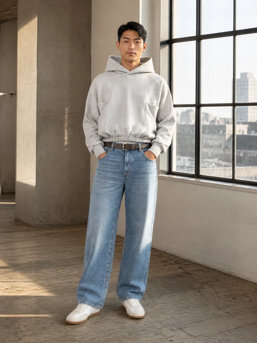 Entire studios hoodie wide leg 7fam jeans