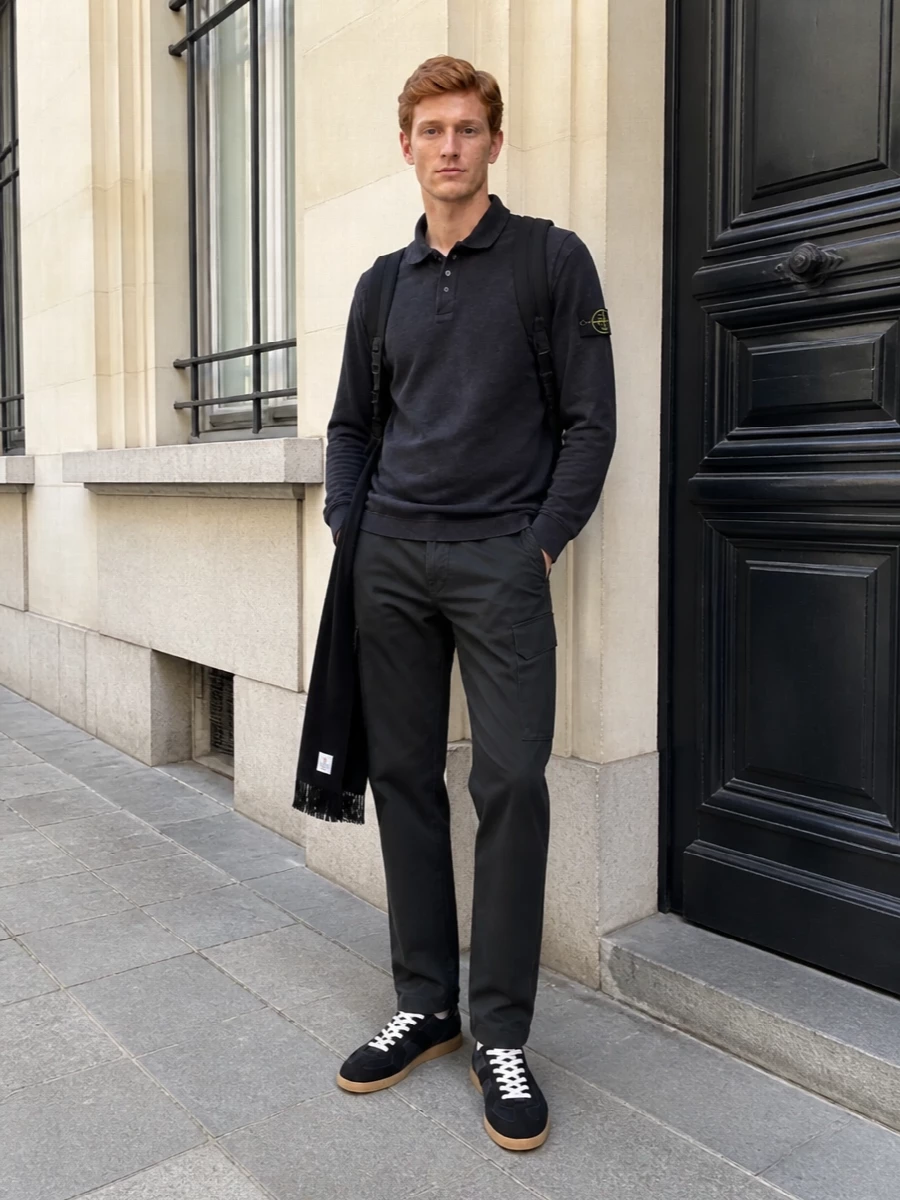 Stone island cargo trousers margiela sneakers outfit