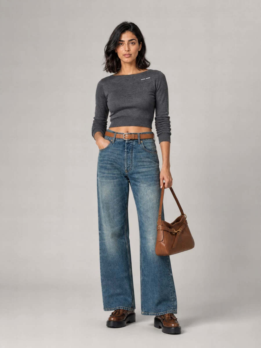 Miu Miu Denim Straight-Leg Jeans