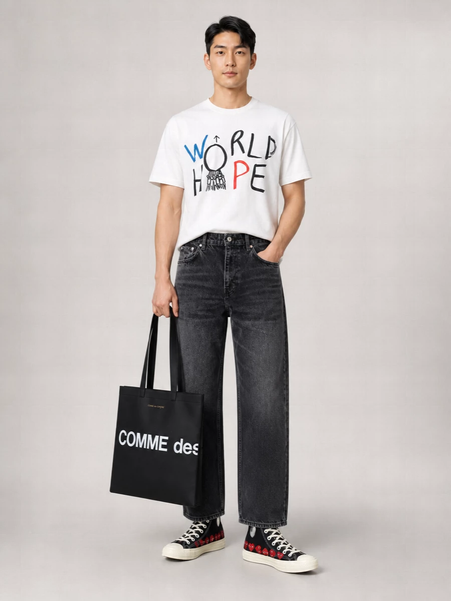 Comme Des Garçons Printed Cotton Crew-Neck T-Shirt