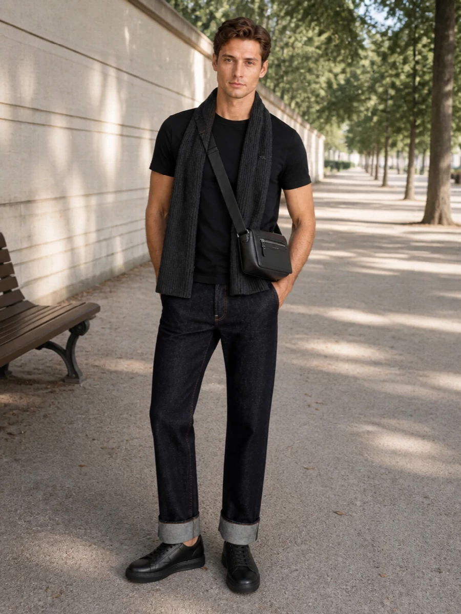 Michael kors black tee kenzo jeans outfit